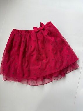 babyGap Toddler Red Hearts Tulle Bow Skirt 5T  *READ CONDITION*
